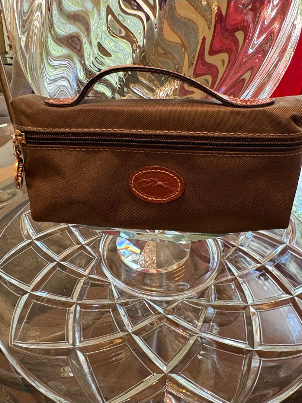 Longchamp's nylon cosmetic case